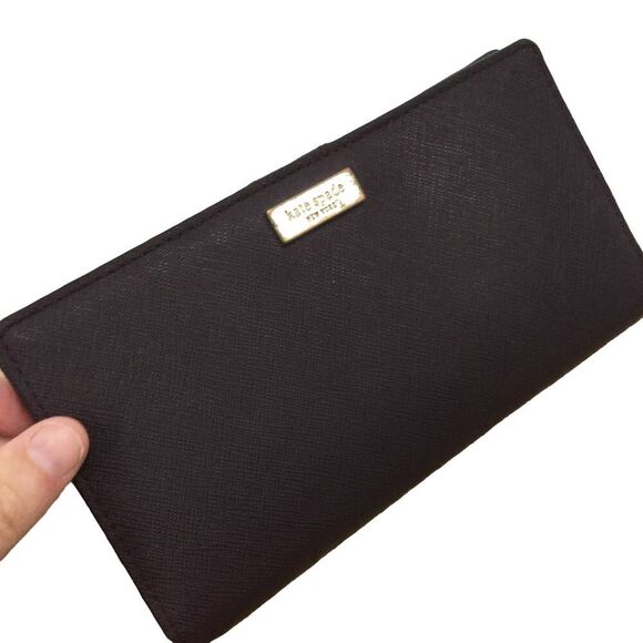 Kate Spade Stacy Laurel Way Newbury Lane Saffiano Leather Wallet Purple - Picture 1 of 12